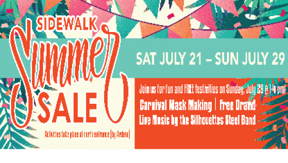 Check out the Summer Sidewalk Sale - Ends Sunday, July 29! 